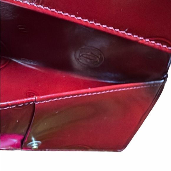 Authentic Cartier Happy Birthday Patent Leather Wallet - Bordeaux - Picture 5 of 6